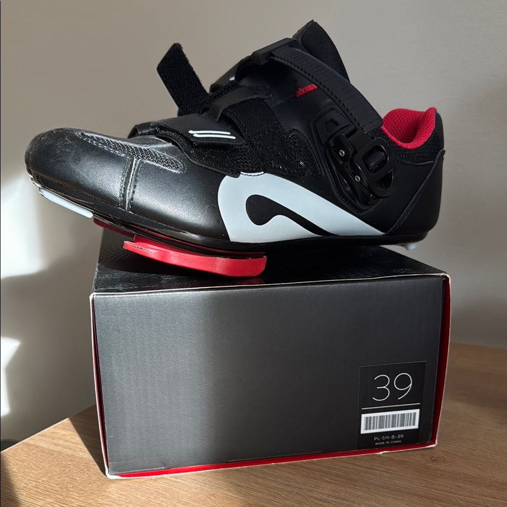 Black and Red Athletic Shoes with Textured Design